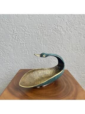 Pal-Bell Co Maurice Made in Israel Ascalon Brass Duck Trinket Dish